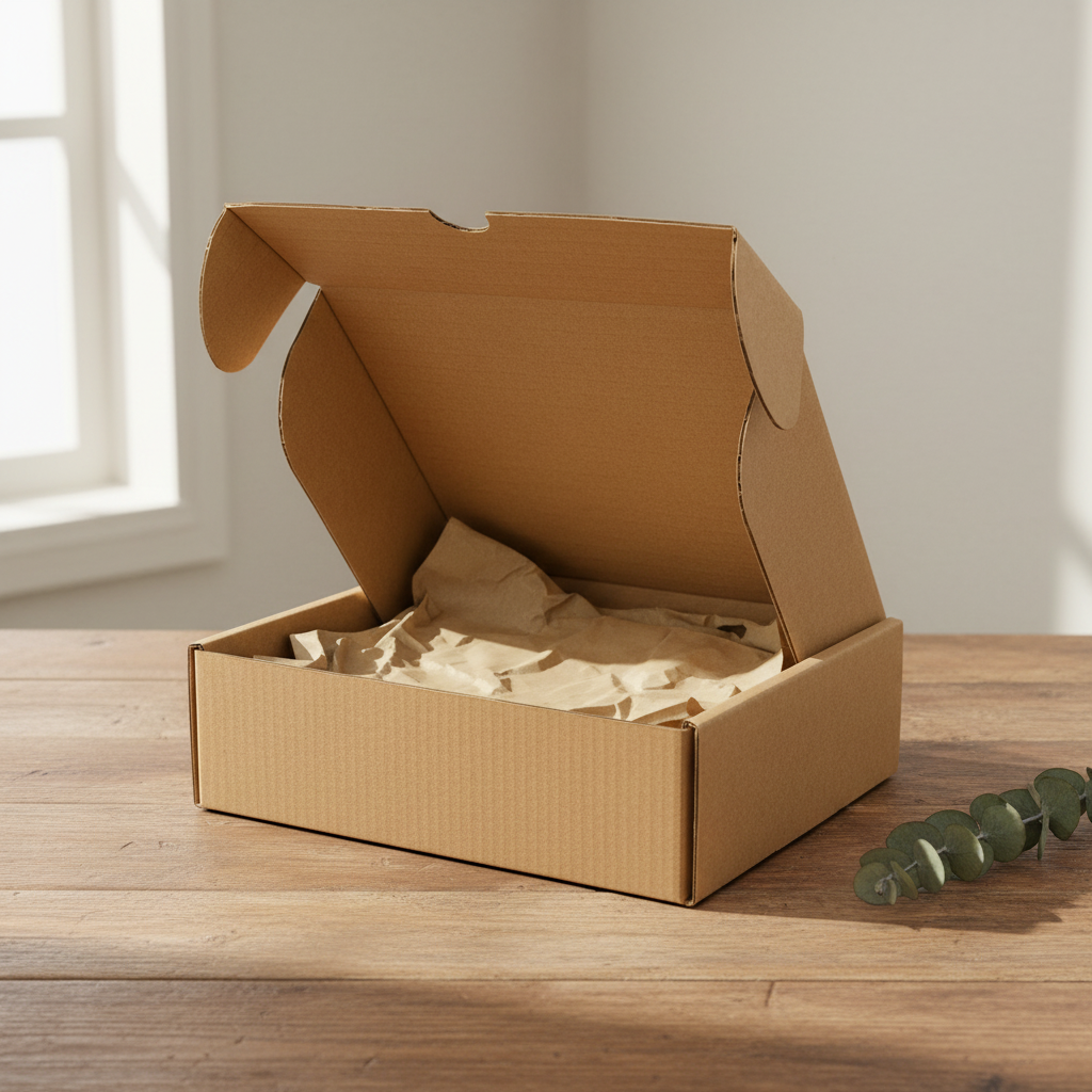 Caixa Ecológica em Cartão KRAFT 18x12x4,5 cm