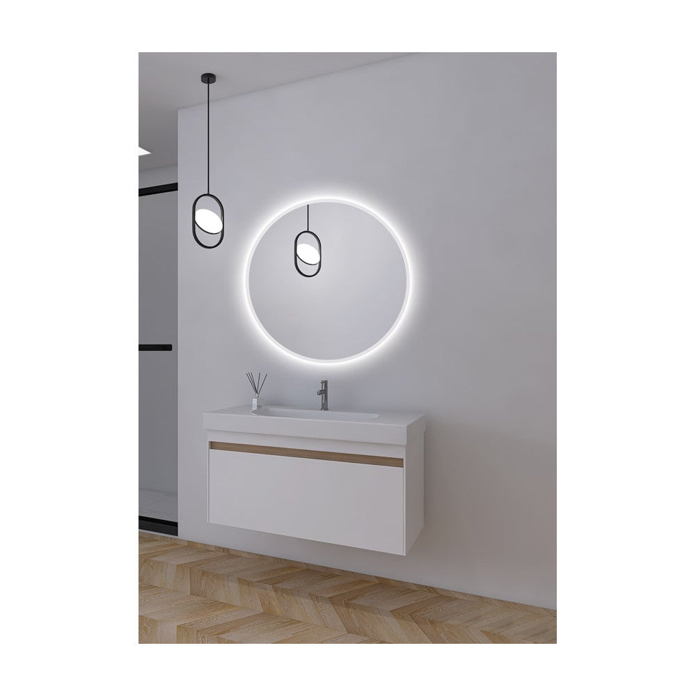 Espelho de Casa de Banho Iluminado "Bélgica" Ø70Cm Branco Frio [LIMEX-BELG003/70]