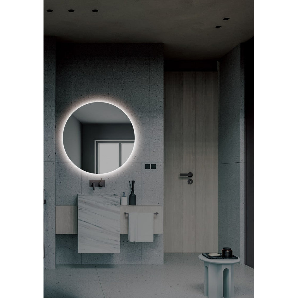 Espelho de Casa de Banho Iluminado "Lisboa" Ø80Cm Branco Frio Antiembaciamento/Sensor On-Off [LIMEX-LISB002/80]