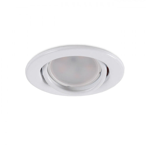 Runder schwenkbarer Downlight-Ring „Vepa“ Stahl 90 mm – Weiß