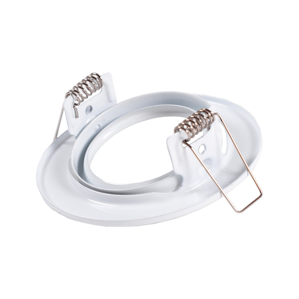Anel Downlight Circular Inclinável "Vepa" Aço 90Mm - Branco