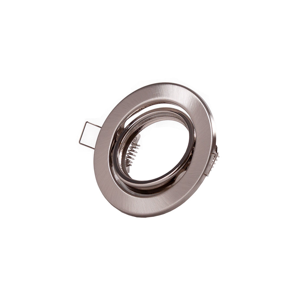 Aro Downlight Circular Inclinable "Vepa" Acero 90Mm - Satén