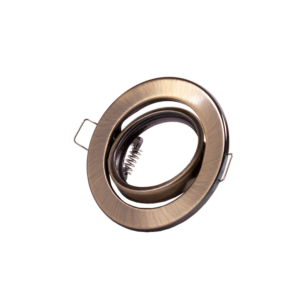 Aro Downlight Circular Inclinable "Vepa" Acero 90Mm - Latonado