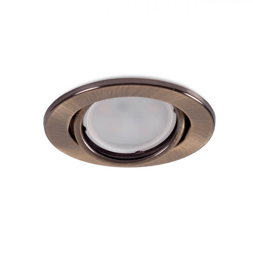 Kippbarer runder Downlight-Ring "Vepa" Stahl 90mm – Messingfarben