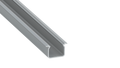 KIMERA-"UHRE" Perfil de Aluminio Anodizado Plateado con Difusor Opal, Tapas y Clips de Montaje 2,02M
