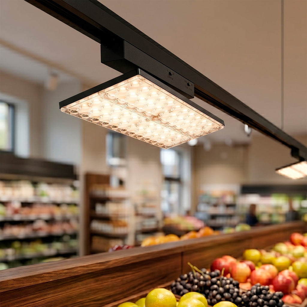 Luminária de calha LED CCT de 30 W "Market" preta