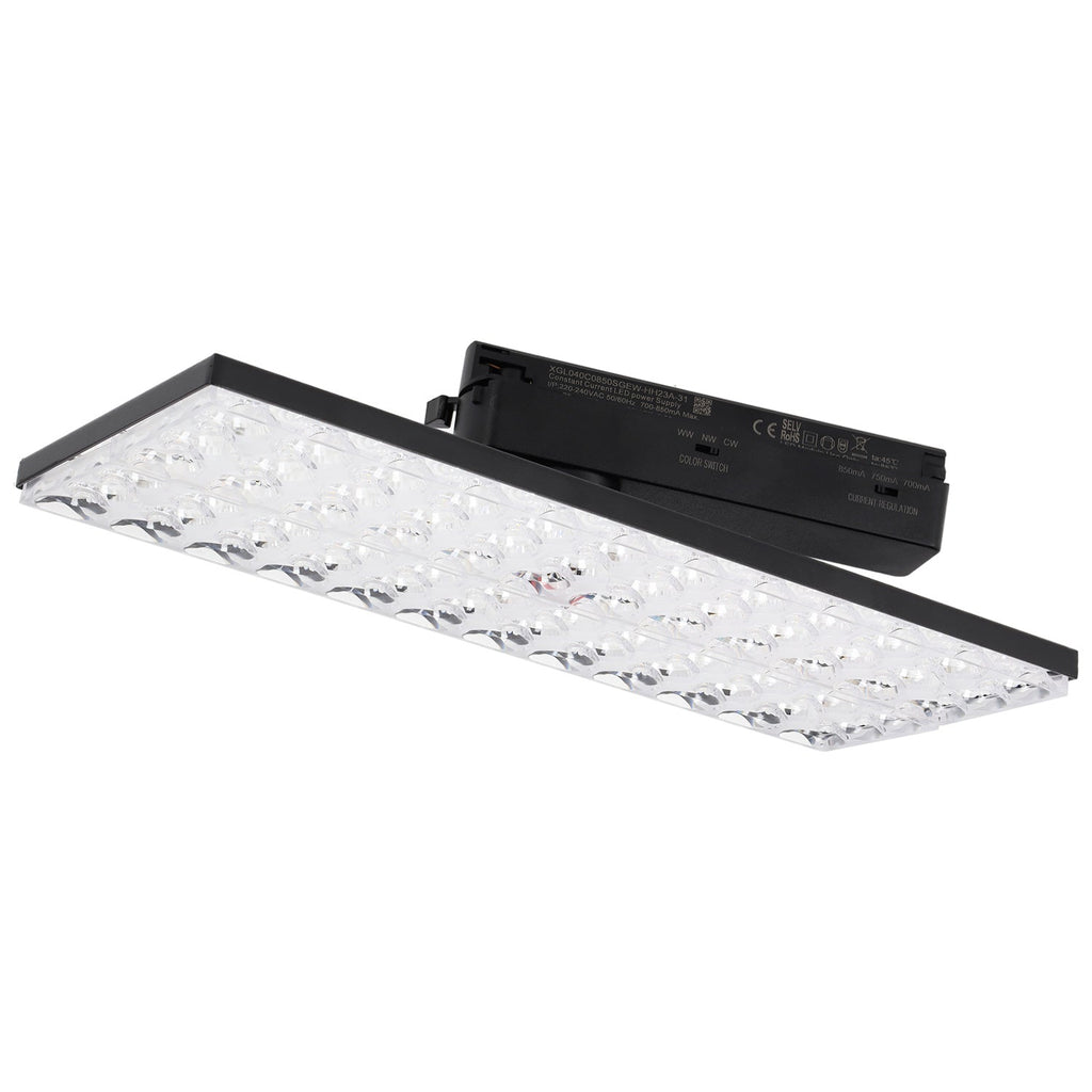 Luminária de calha LED CCT de 30 W "Market" preta