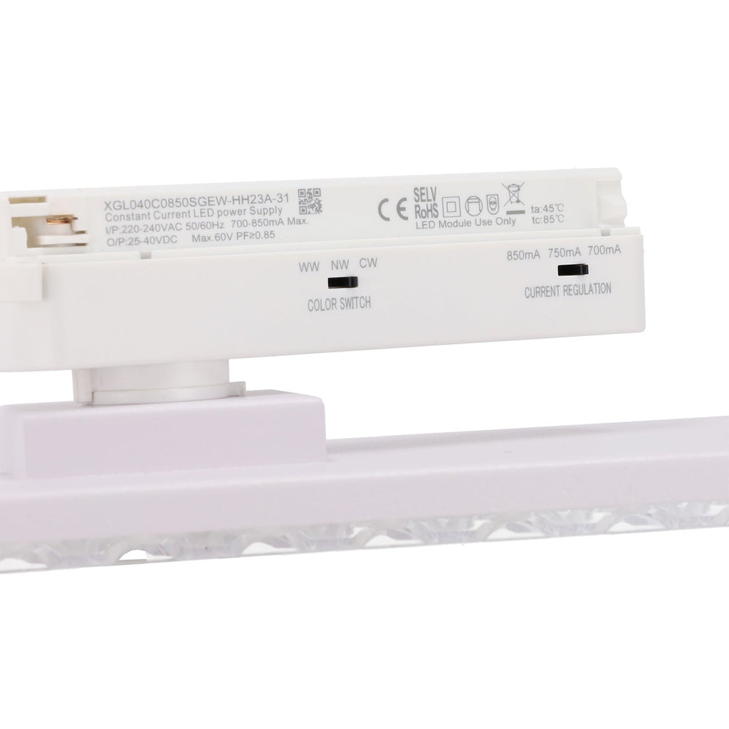 Luminária de calha LED CCT de 30 W "Market" branca