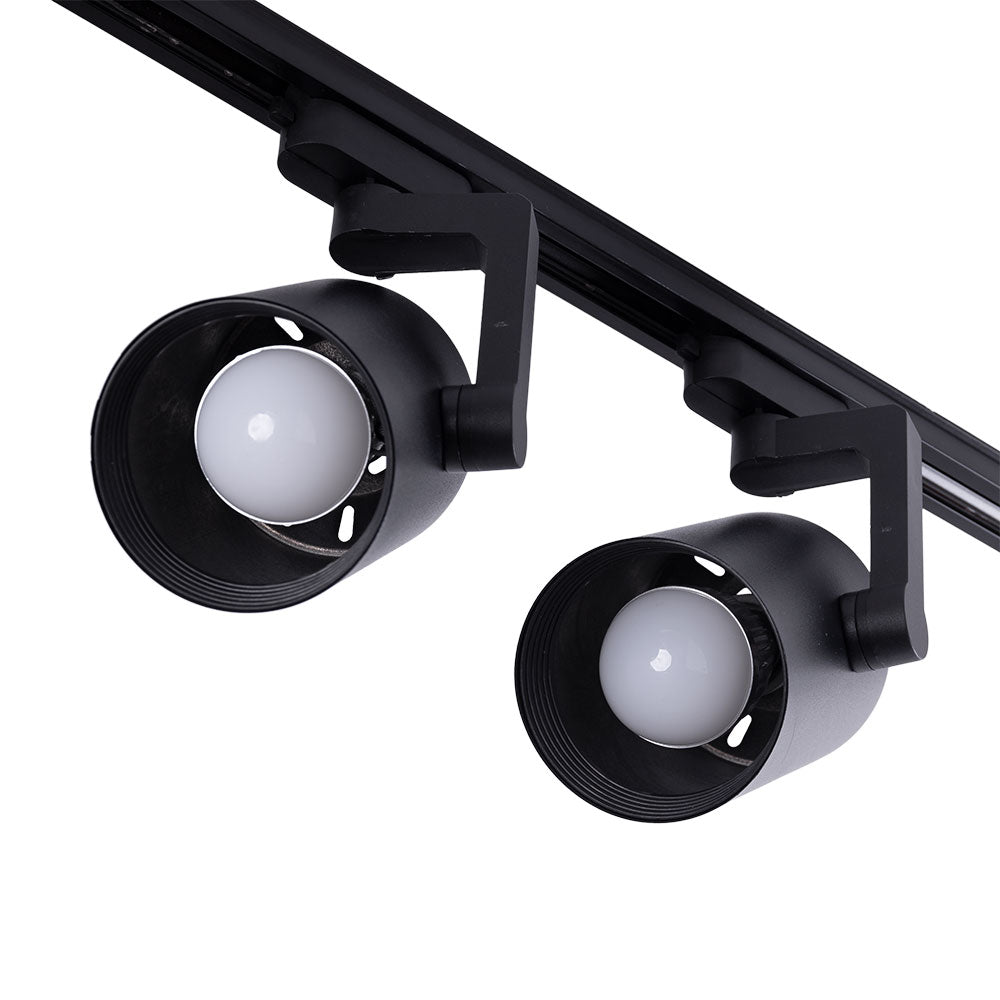 Paquete de 2 Luces de Carril Monofásicas E27 Par30/A65 - Negro