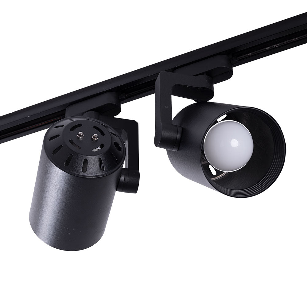 Paquete de 2 Luces de Carril Monofásicas E27 Par30/A65 - Negro