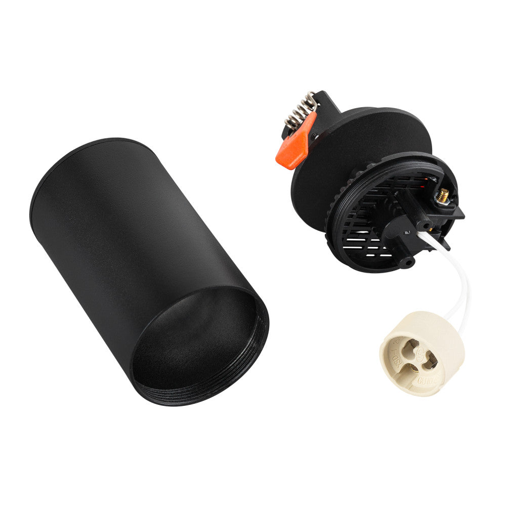 Foco empotrable GU10 negro (sin bombilla) [LUM-RGU10-B]
