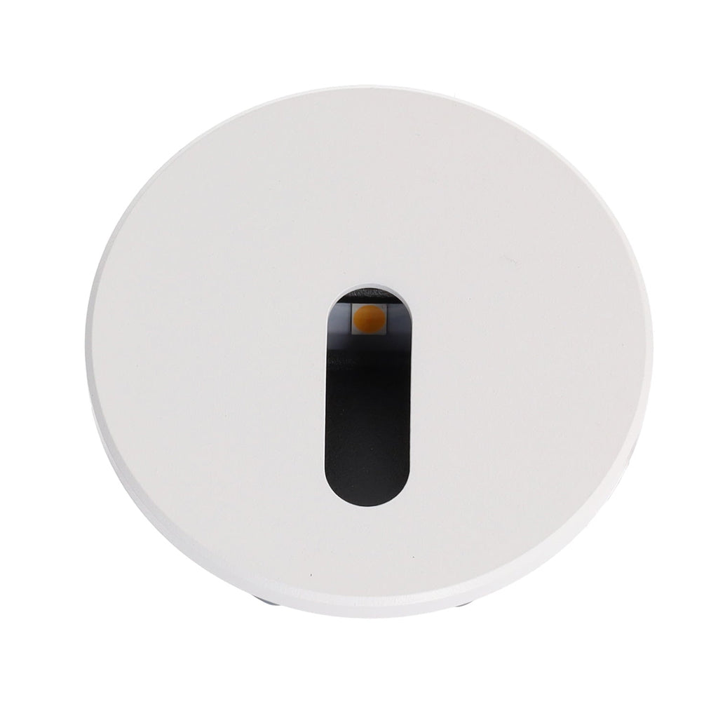Luminária LED embutida para escada com frente magnética, 3 W, IP65, 3000 K - Branca