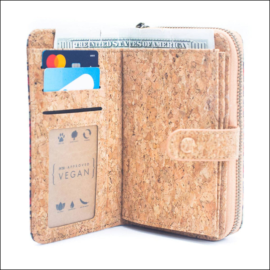 Natural Cork Material Gift Box Wallet for Women, 2-Piece Med HY-037