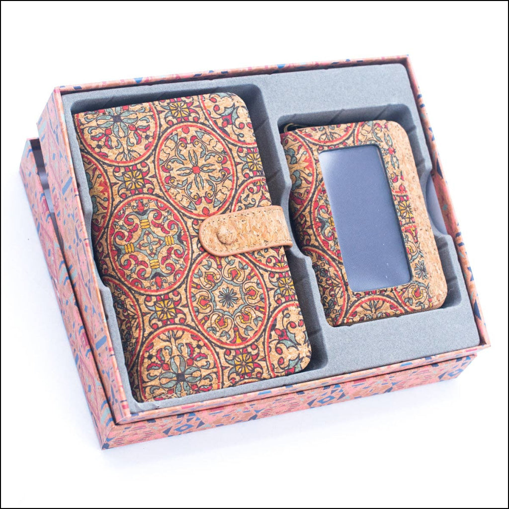 Natural Cork Material Gift Box Wallet for Women, 2-Piece Med HY-037