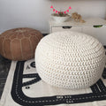 Puf de croché - Blanco perla