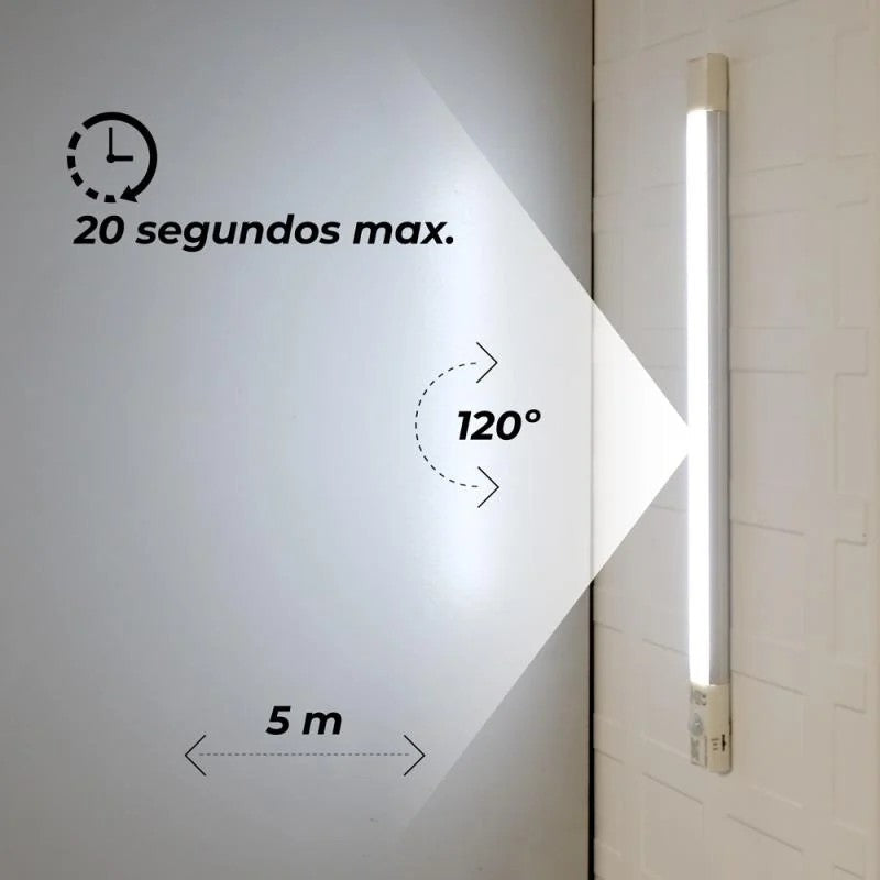 Régua de iluminação para armário 1,15W 71Lm USB-C 2,6–5V sensor inteligente CCT