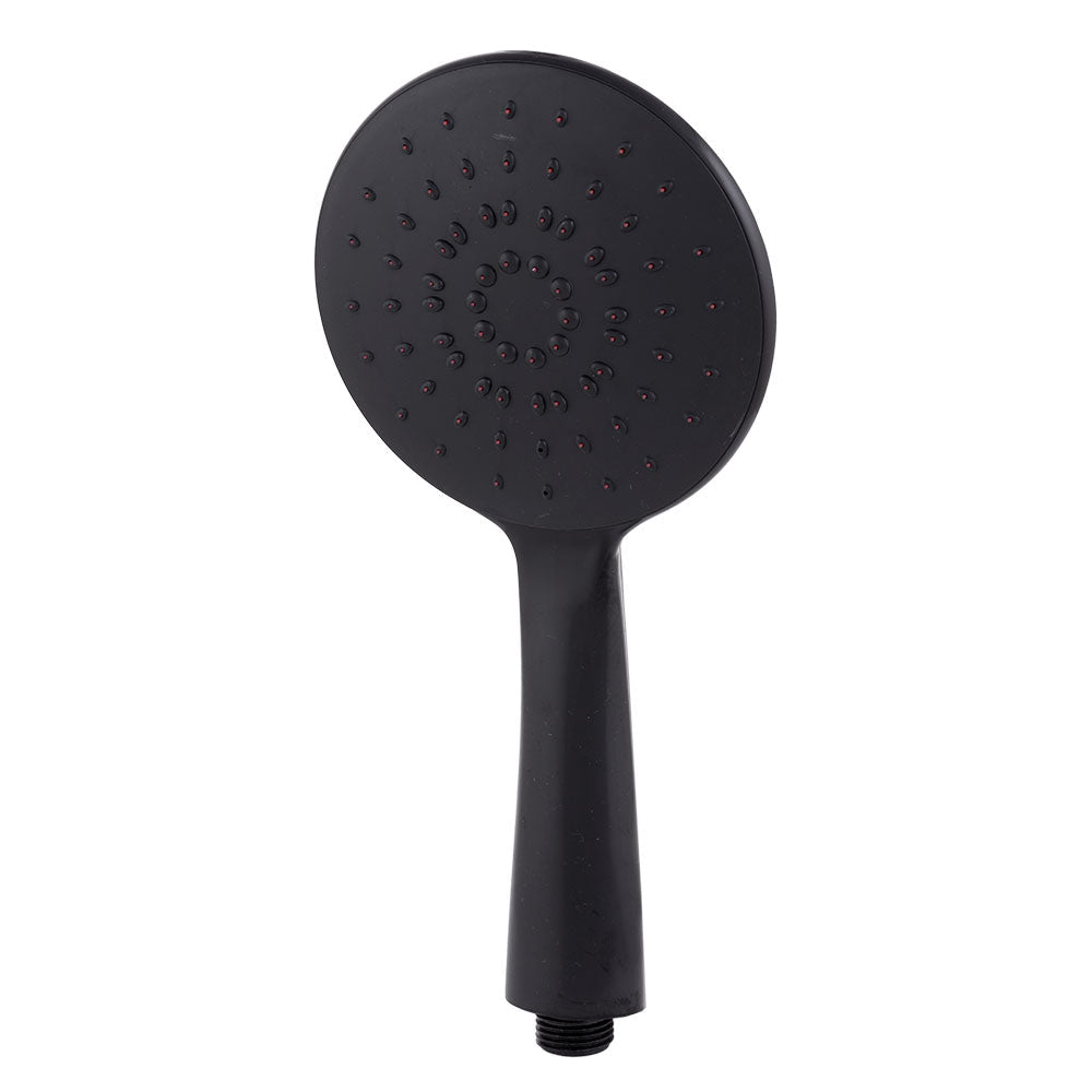 Duschset Messing/Zink - Edelstahl - ABS, Schwarz, Warm-/Kaltwasser, Einhebelmischer [QLI-FA-3019]