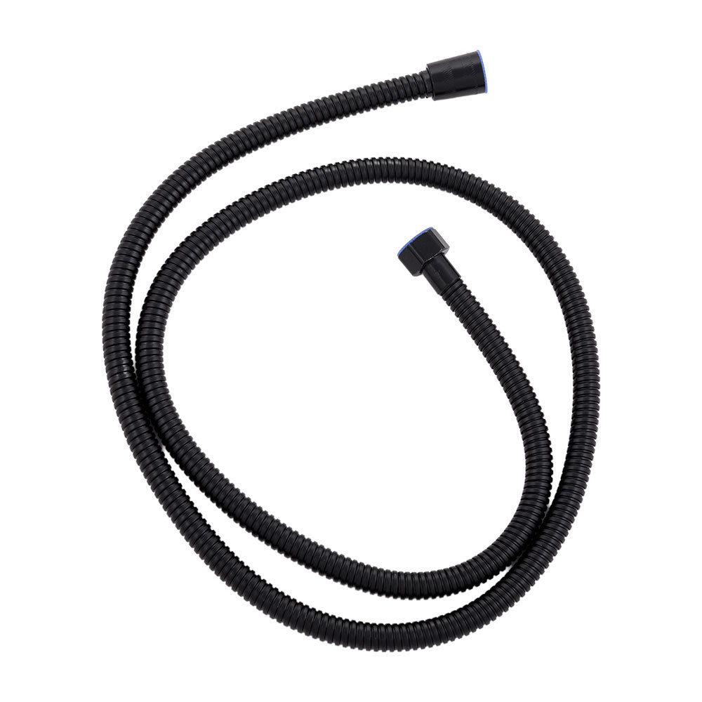 Duschset Messing/Zink - Edelstahl - ABS, Schwarz, Warm-/Kaltwasser, Einhebelmischer [QLI-FA-3019]