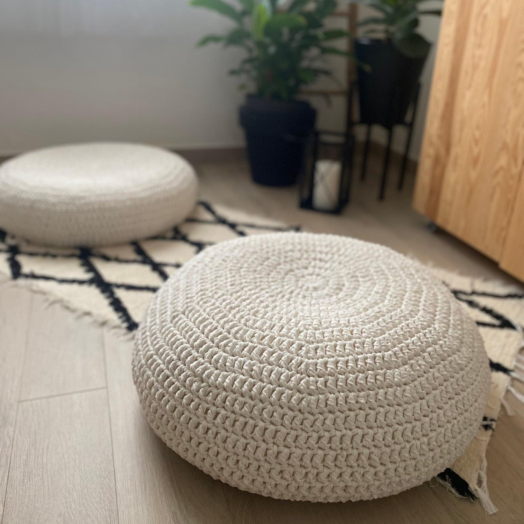 Pufs redondos de suelo - Almohadas de asiento modernas
