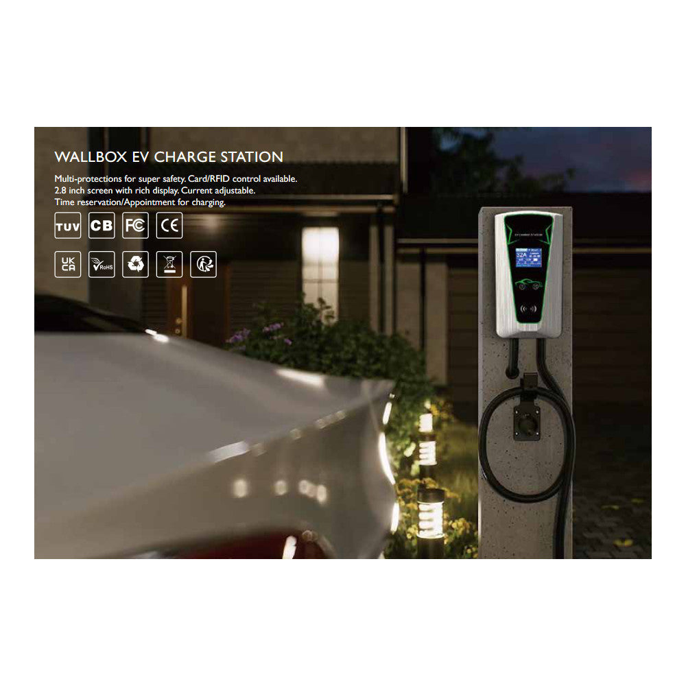 Cargador de coche eléctrico de 7kW monofásico 5m tipo 2
