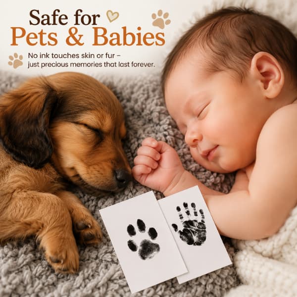 Inkless Paw Print Kit for Dogs & Cats – Clean Touch Pet Keepsake Pad for Paw & Nose Prints