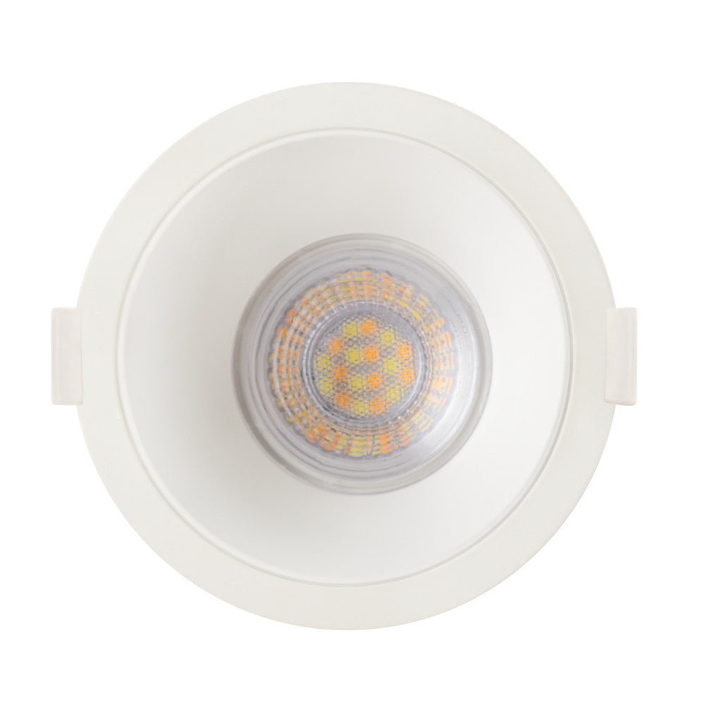 Downlight LED embutido 8W 750Lm CCT 3000-6500ºK (tom de luz regulável) 60º IP44 [SE-SCL309-8W-W-CCT]