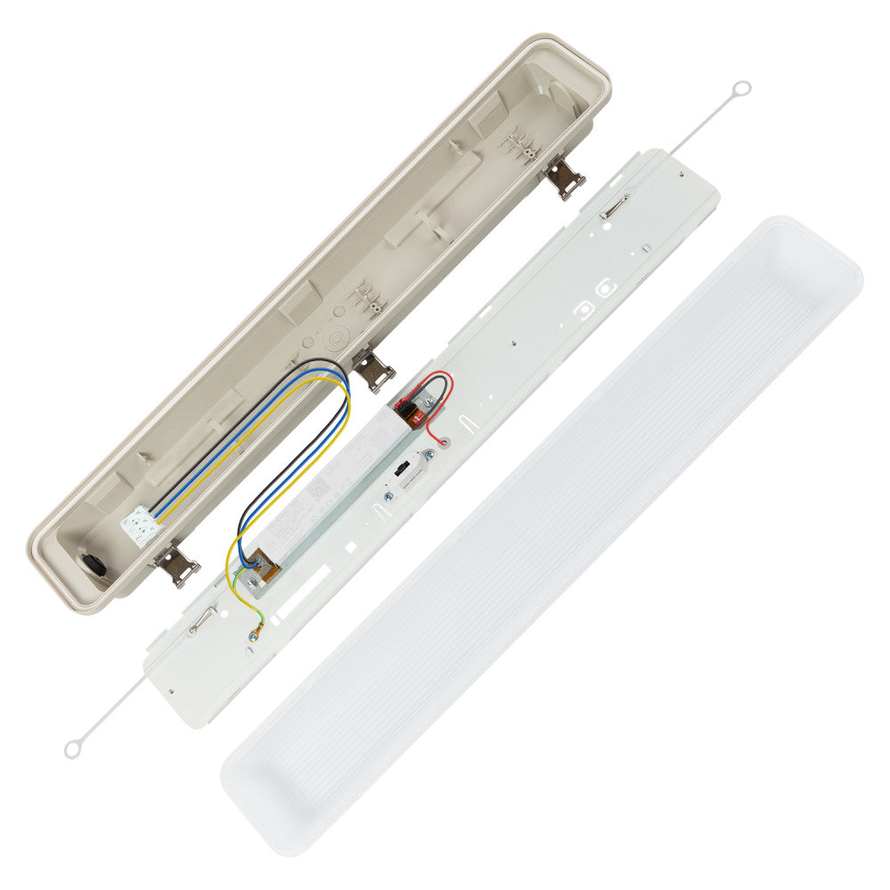 Kit de Emergência LED Impermeável e Interligável 60W 7200lm IP65 CCT (Temperatura de Cor Ajustável) 3000-6500K 110º Tridônico Re