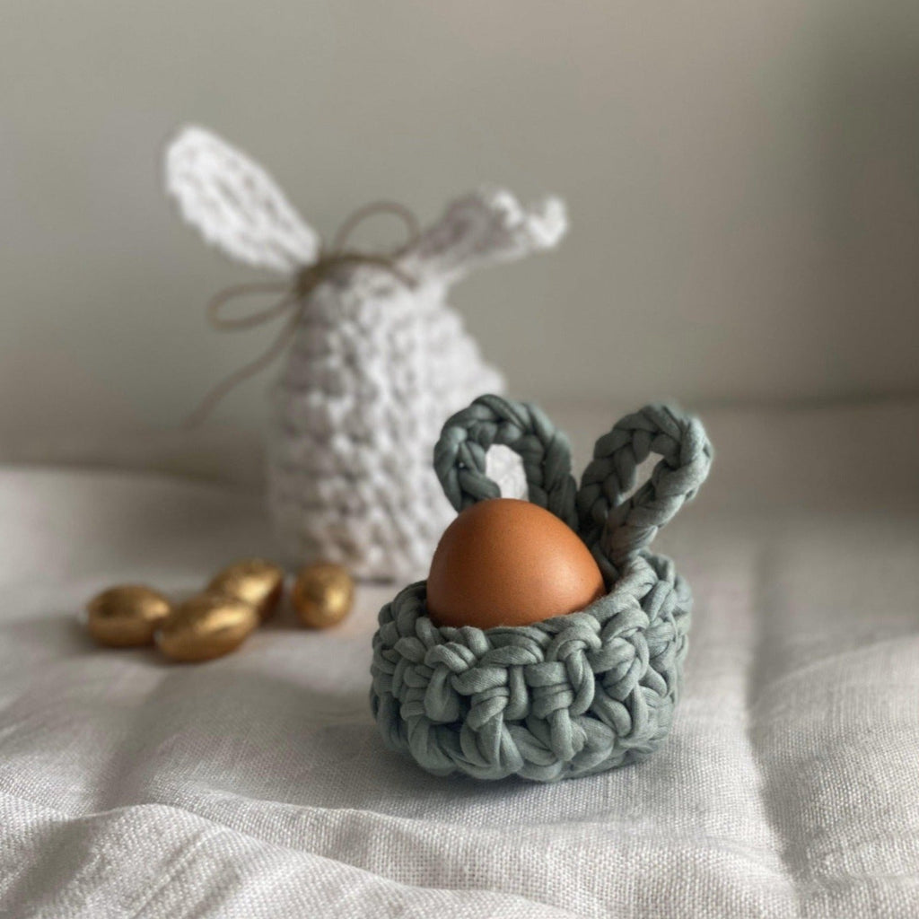 Set de 2 Hueveras de Conejo de Pascua Verde Salvia - Edición Limitada