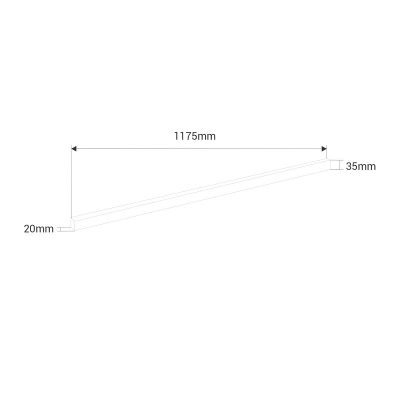 LED-Lichtband Wabenform, 15W, 117,5cm, 110lm/W, 220V AC, Kaltweiß
