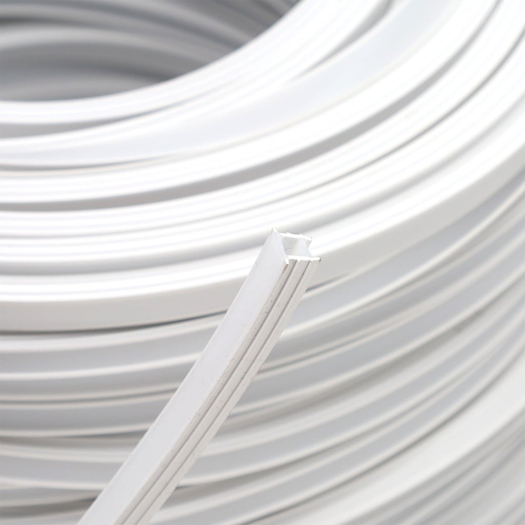 Perfíl de Silicona IP65 para Tiras LED 10x10mm para Tiras de 6mm Rollo 100 Metros