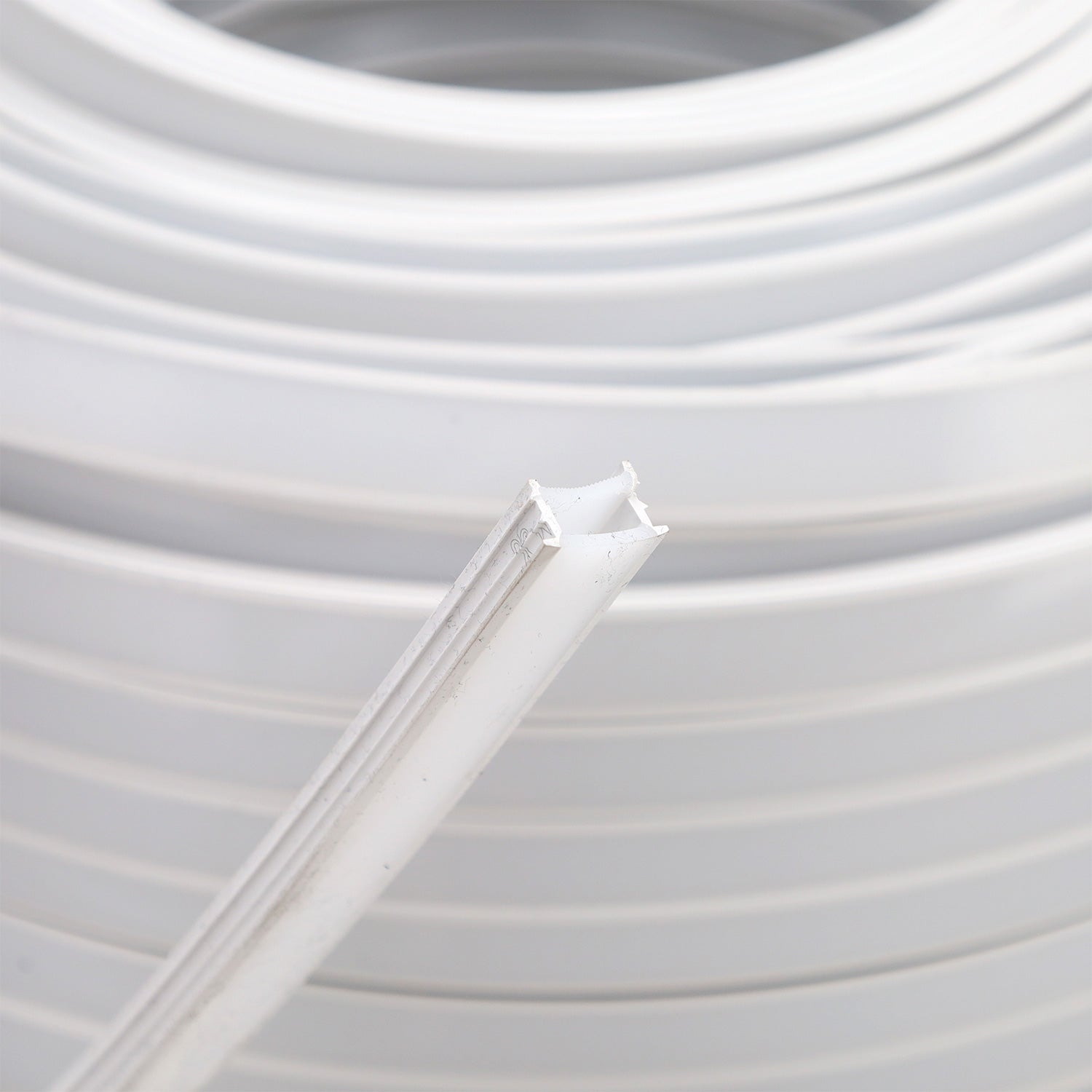 Perfíl de Silicona IP65 para Tiras LED 12x12mm para Tiras de 12mm Rollo 100 Metros