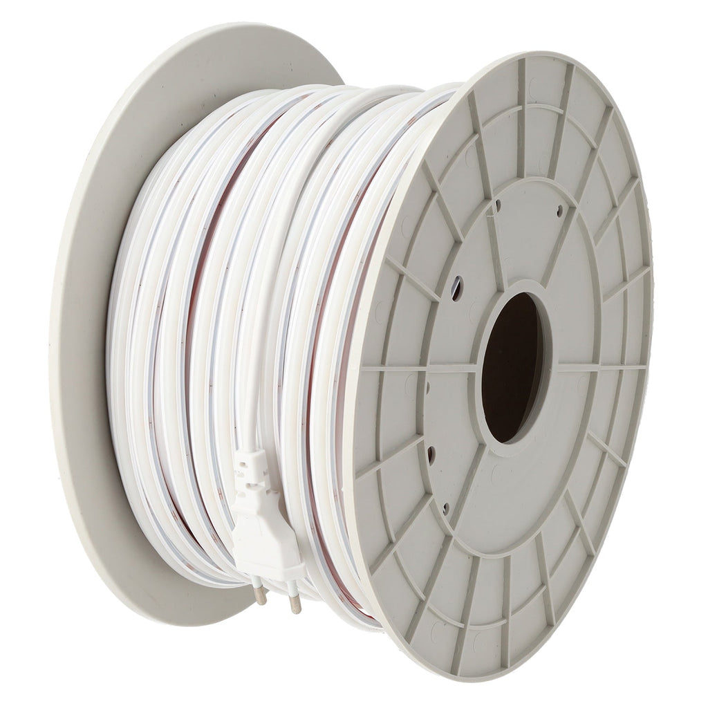 Flexibles 230VAC LED-Band 12W/M 286 LEDs/M SMD2025 700Lm/M IP65 6000ºK 50 Meter