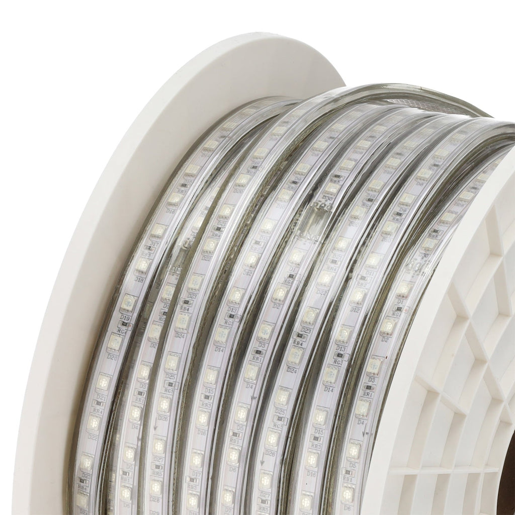 Fita de LED flexível 14,4W/M 220VAC 60 LEDs/M SMD5050 IP65 RGB 50 metros