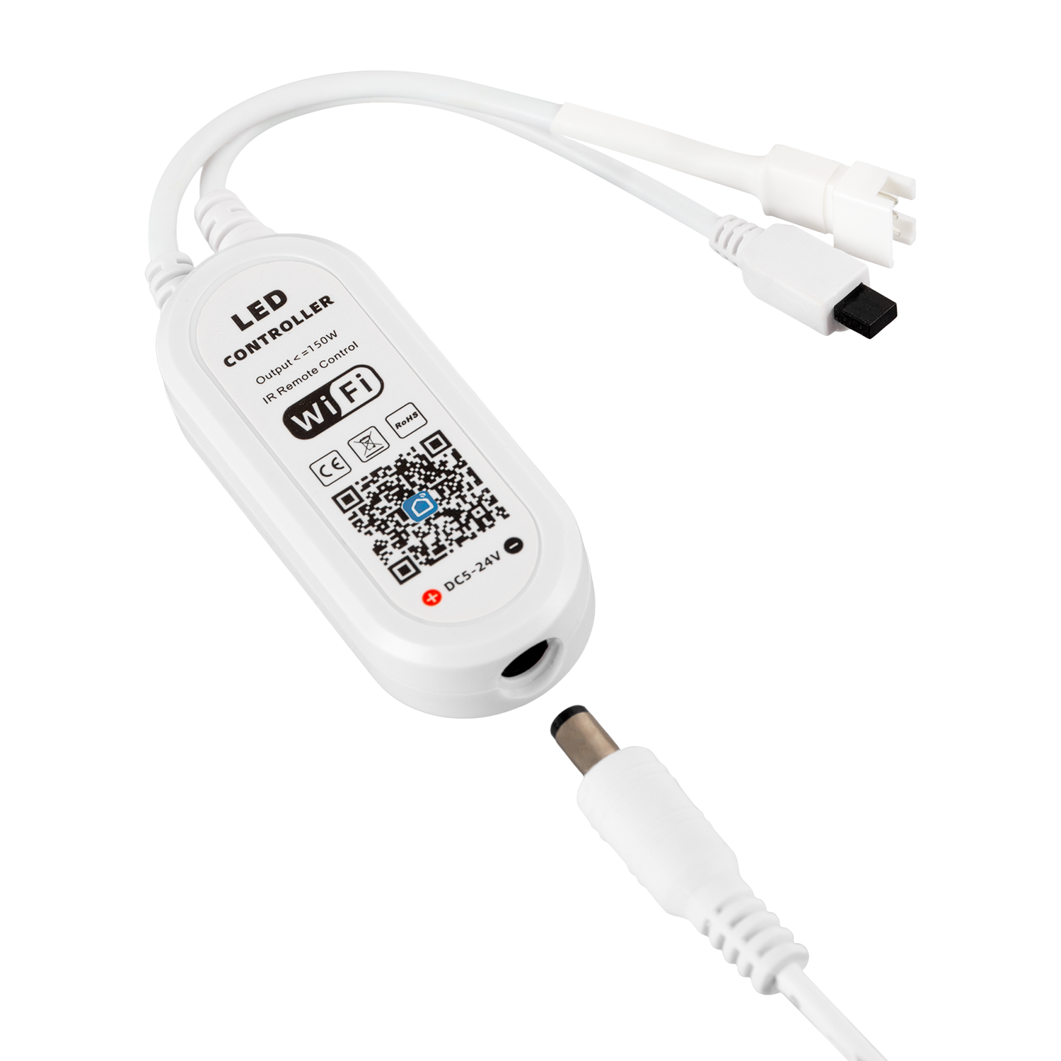 Controlador LED RGB Tuya App + Controle Remoto 12-24VDC IP20