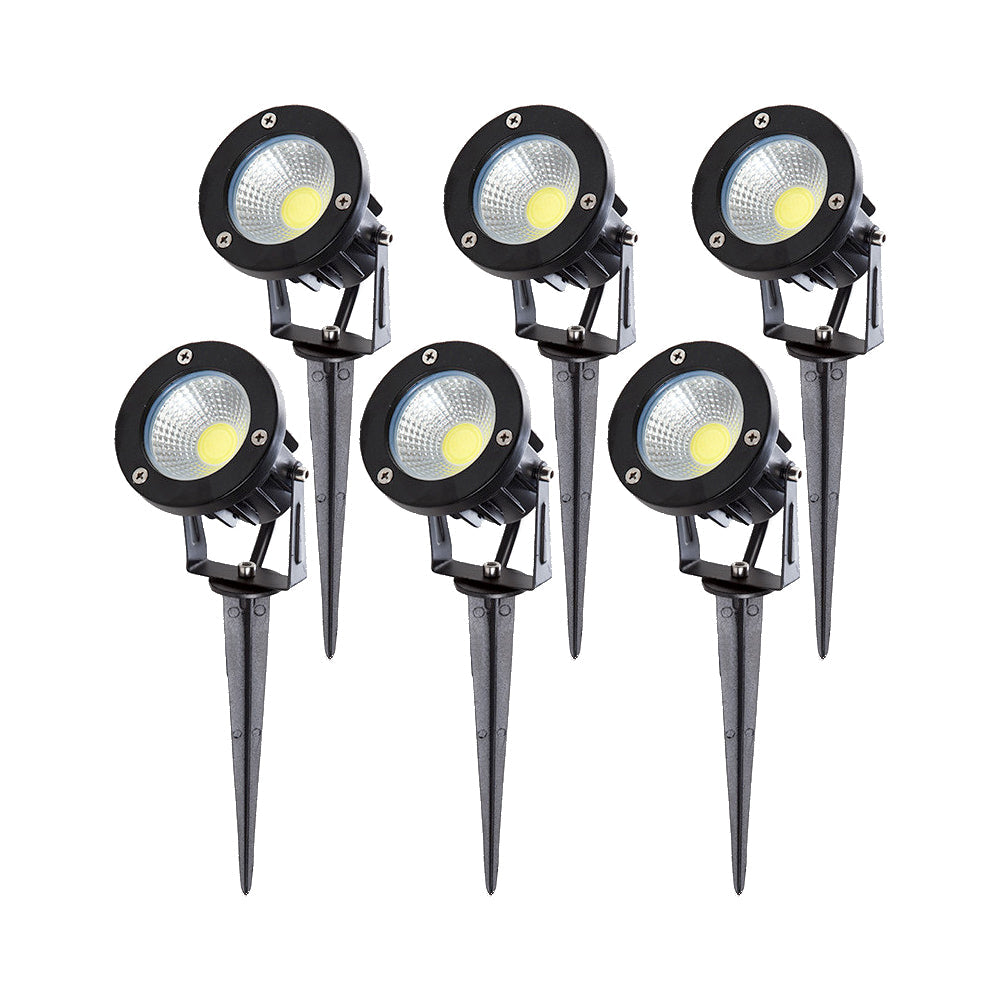 Pacote de 6 Focos LED para Jardim 9W 758Lm 2700ºK Spike 50.000H [SL-CPDC09-9W-WW-PK6]
