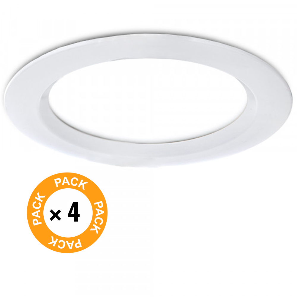 Paquete de 4 Downlights LED 24W 2.160Lm 6000ºK IP65 Baños/Cocinas 50.000H [SL-DLFS06-24W-CW-PK4]