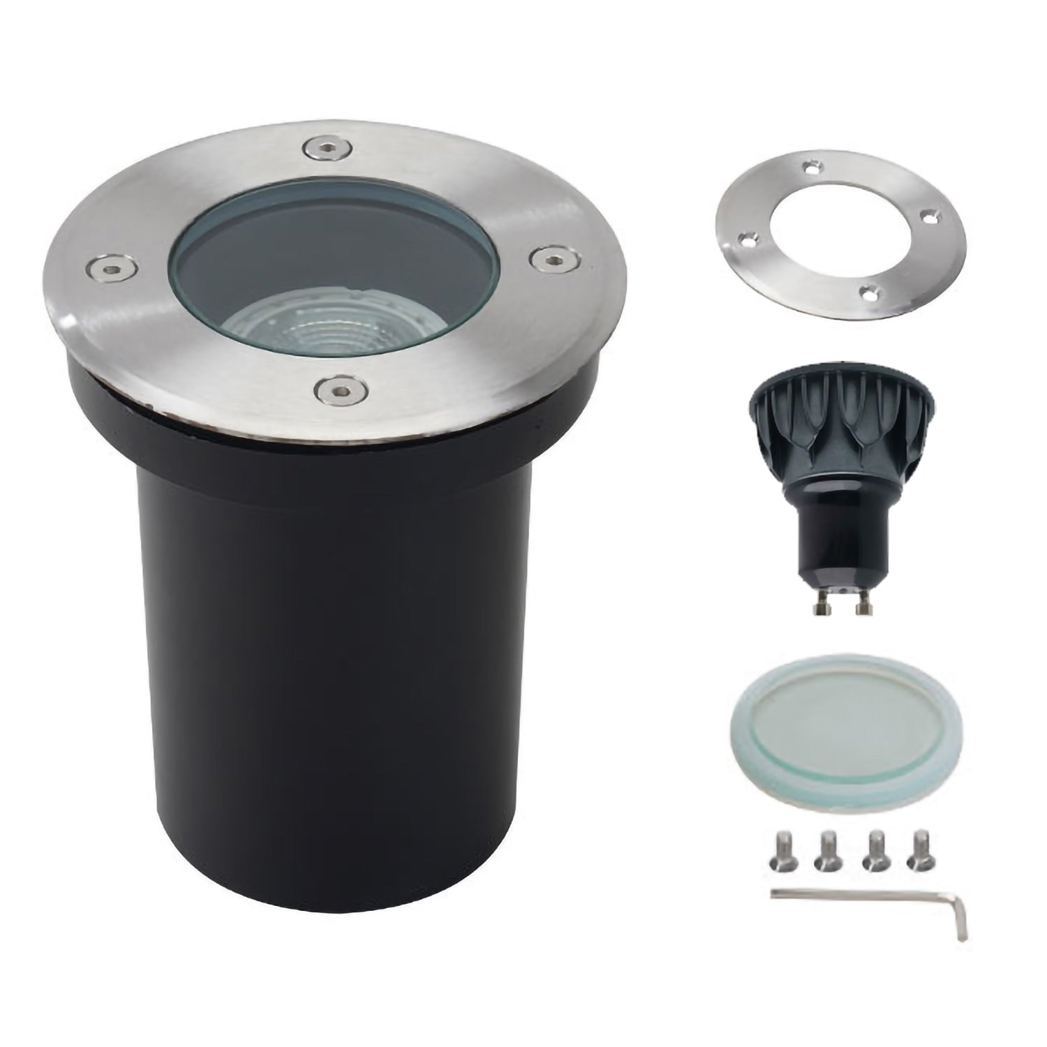 Foco embutido de jardim GU10 5W 3000K (incluído) 60º IP65