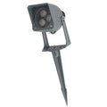 Refletor LED de 3W IP65 2700K com estaca para jardim, acabamento cinza