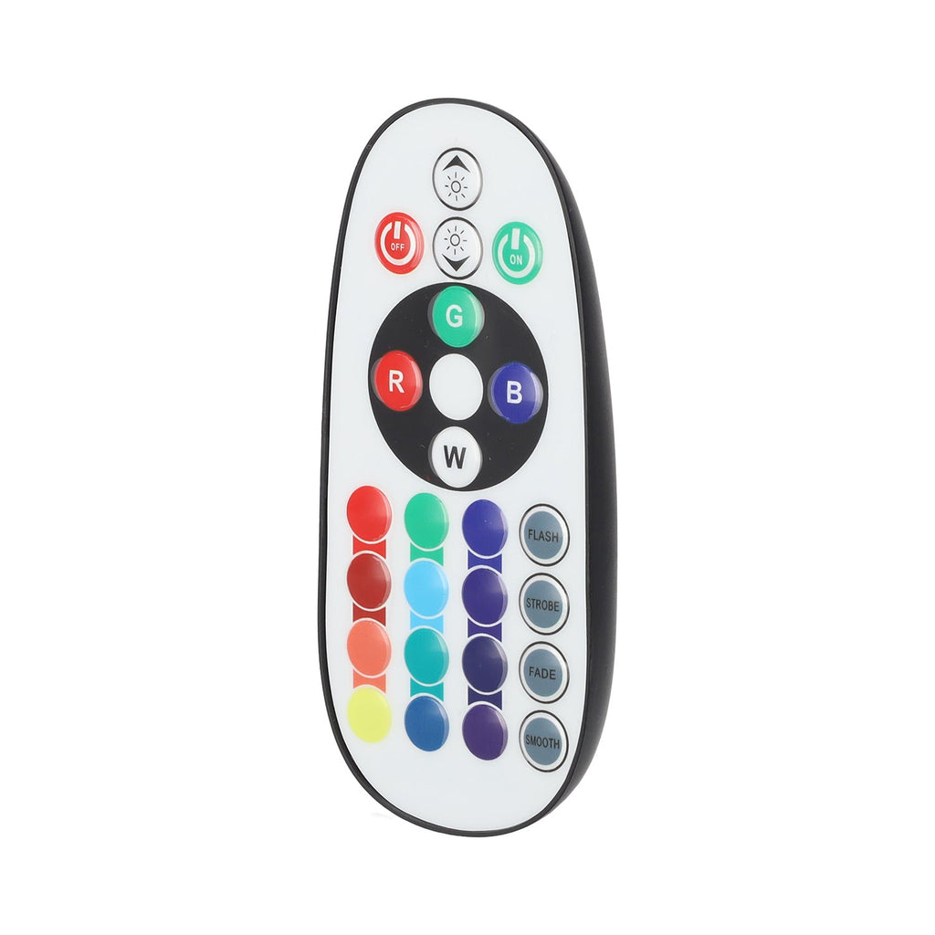 Foco LED com espeto de jardim 5W 60º IP65 RGBW Acabamento preto com controle remoto