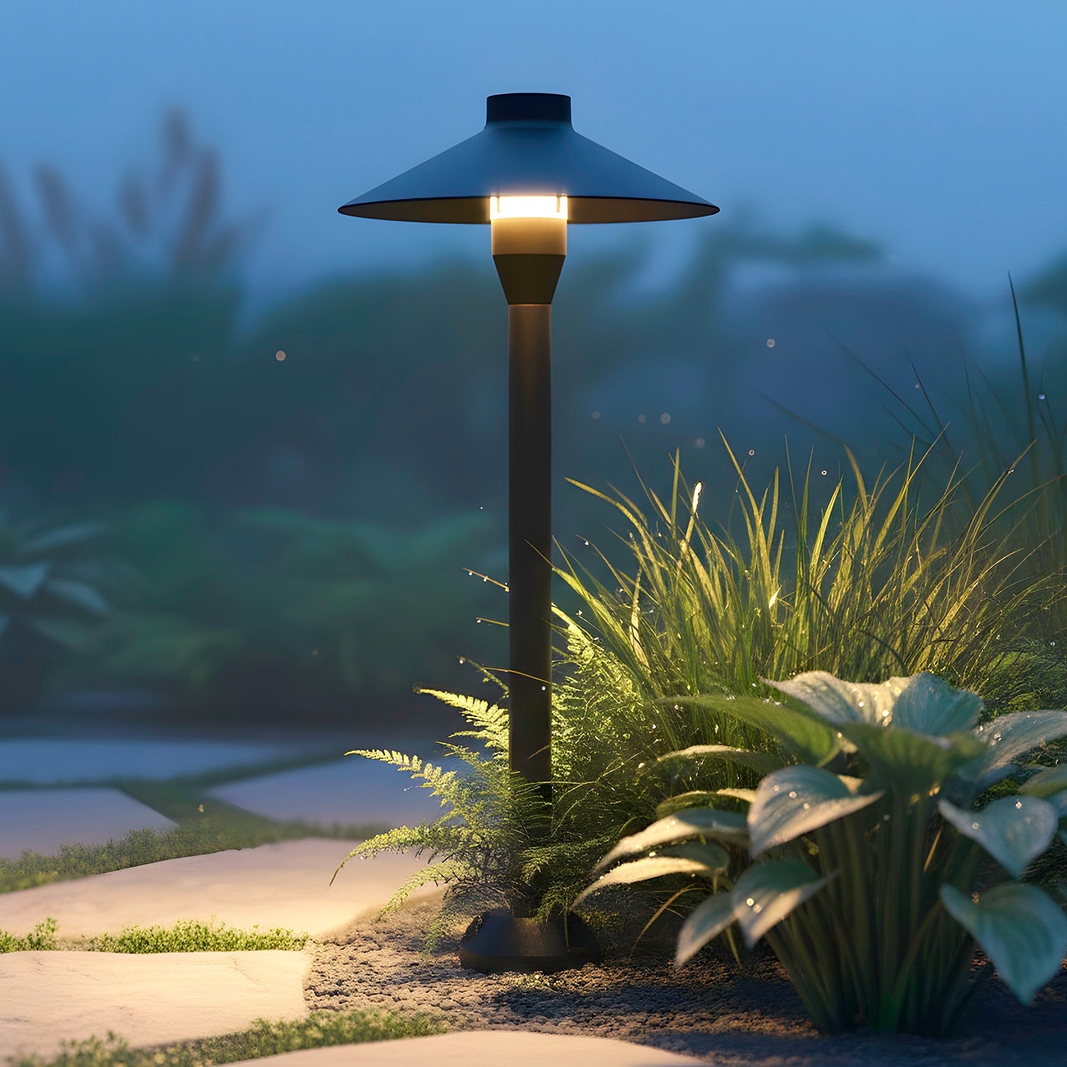 Baliza LED exterior "Oldenburg" 54cm 7W 220VAC 3000ºK Negro