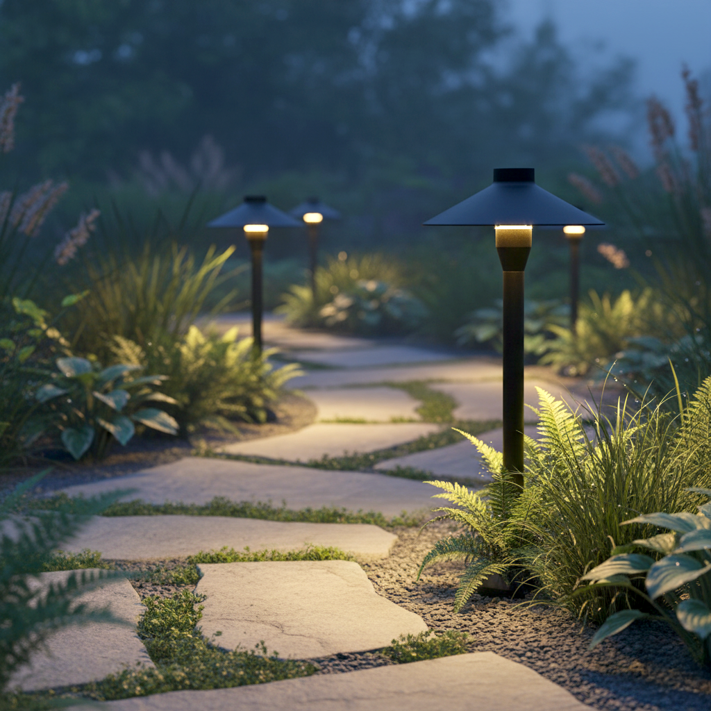 Baliza LED exterior "Oldenburg" 54cm 7W 220VAC 3000ºK Negro