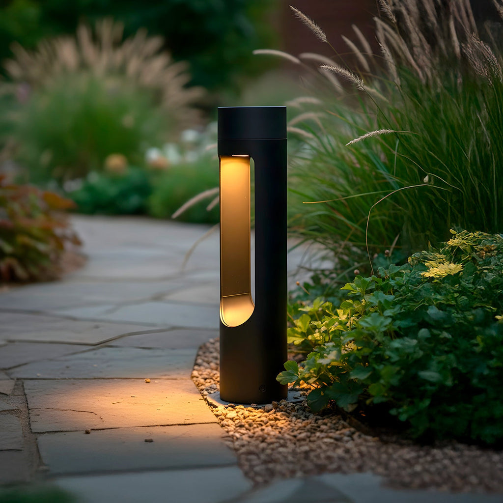 Sinalizador LED exterior "Corona" 40cm 10W 220VAC 3000ºK Preto