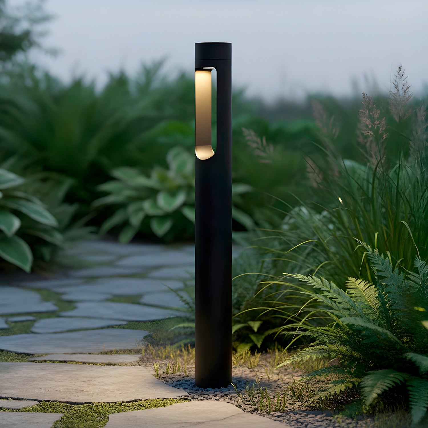 Baliza LED exterior "Fredericksburg" 90cm 10W 220VAC 3000ºK Negro
