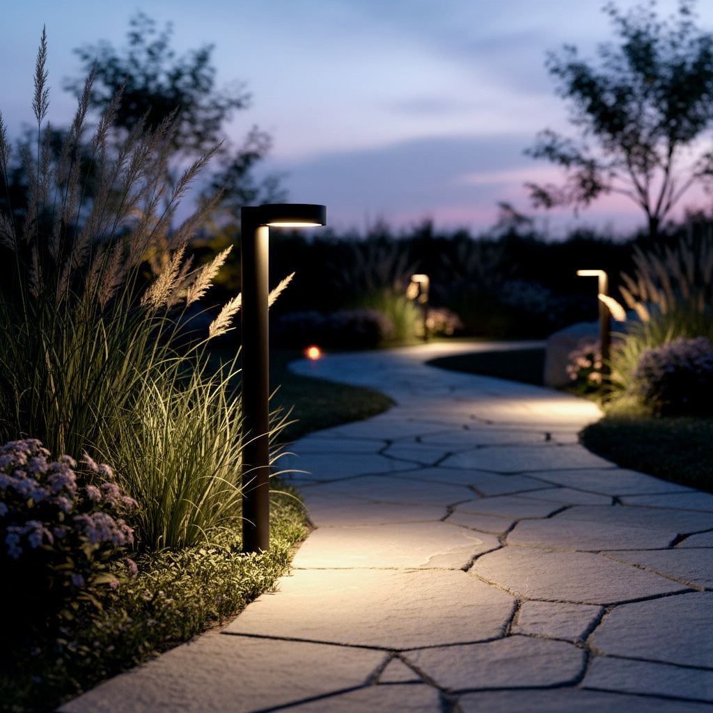 Sinalizador LED exterior "Fenglu" 60cm 10W 220VAC 3000ºK Preto