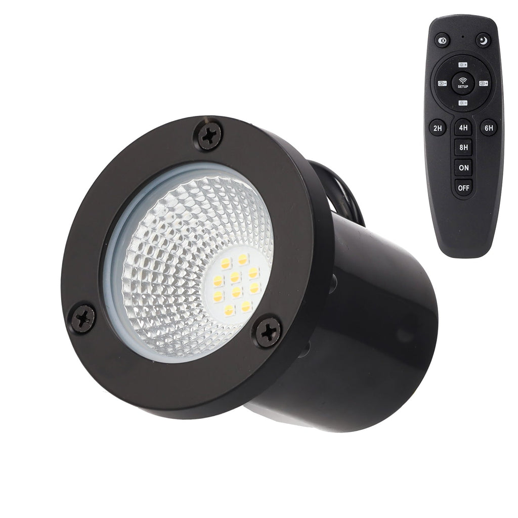 Refletor LED embutido de 5W para jardim, IP65, CCT (cor da luz ajustável), controle remoto.