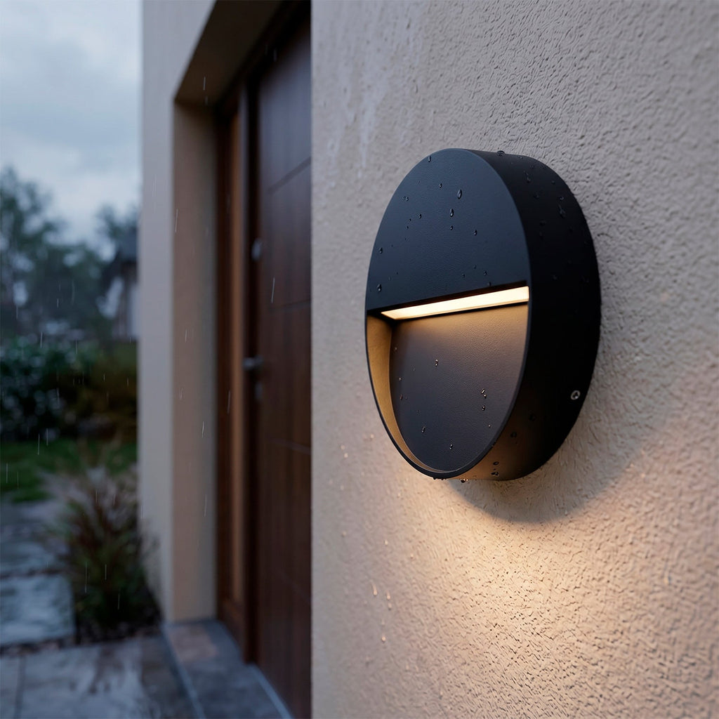 LED-Außenwandleuchte rund 7 W, IP54, 2700 K