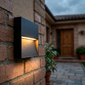 Luminária de parede exterior LED retangular de 7 W, IP54, 2700 K