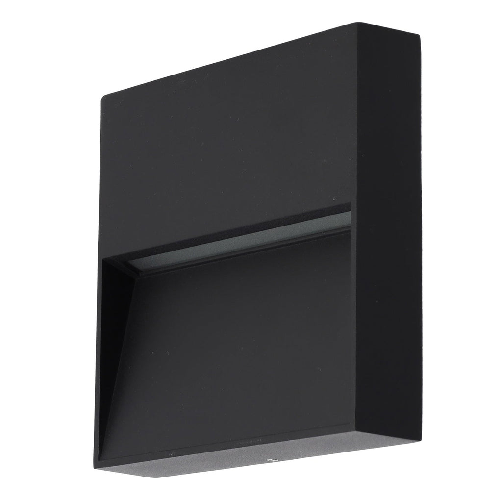Luminária de parede exterior LED retangular de 7 W, IP54, 2700 K