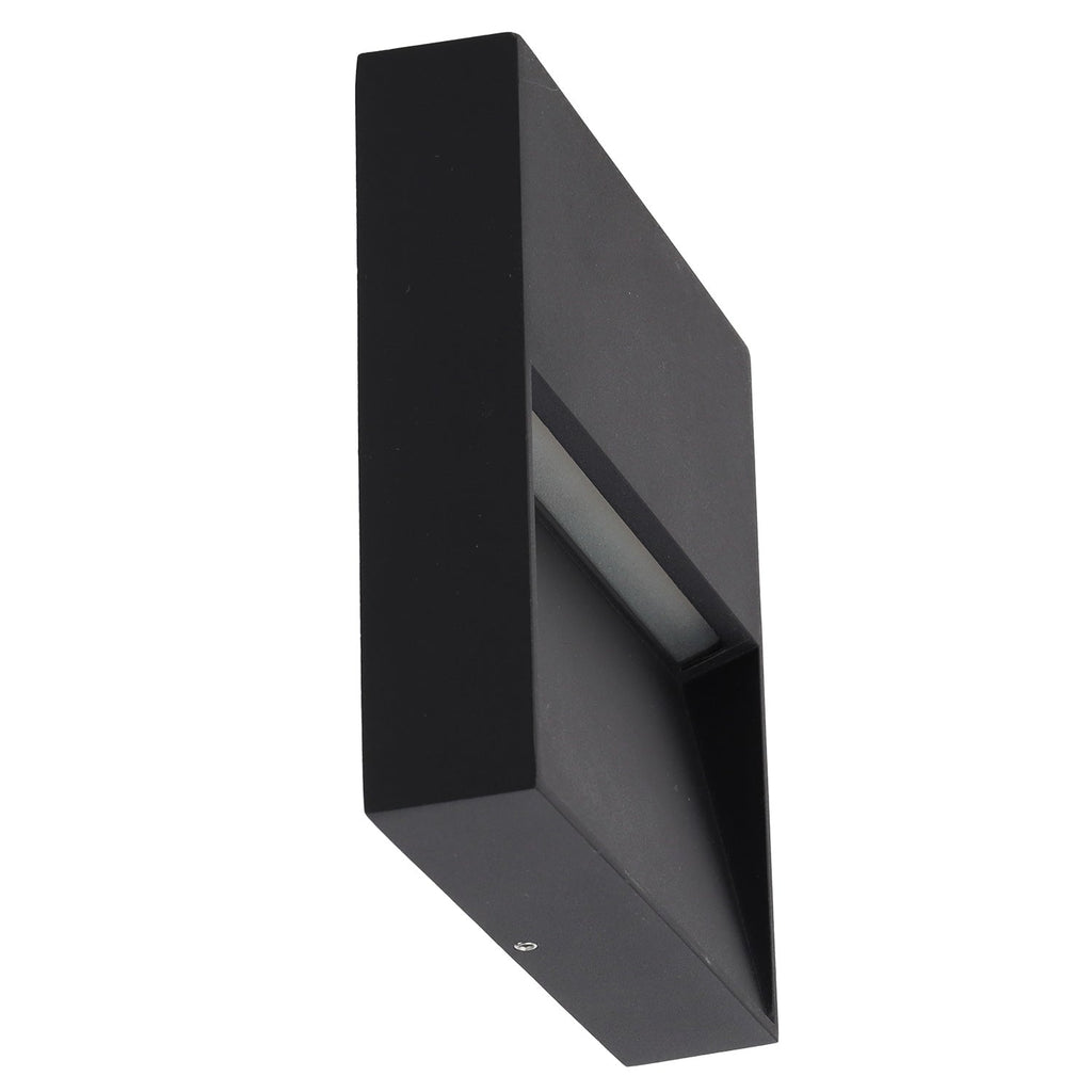 Luminária de parede exterior LED retangular de 7 W, IP54, 2700 K