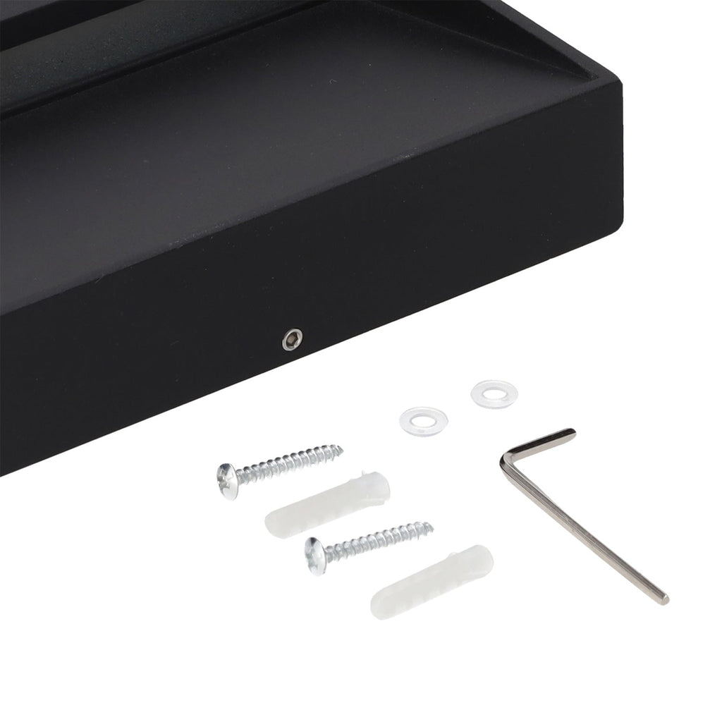 Luminária de parede exterior LED retangular de 7 W, IP54, 2700 K